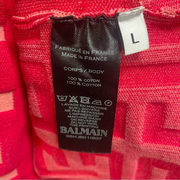 Bodycon Mini Dress Women Large Hot Pink Jacquard Knit Fitted Going Out‎ Party - Picture 13 of 14